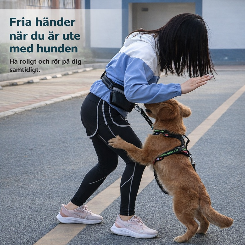 ActiveWalk - Handsfree Hundkoppel Med Reflex