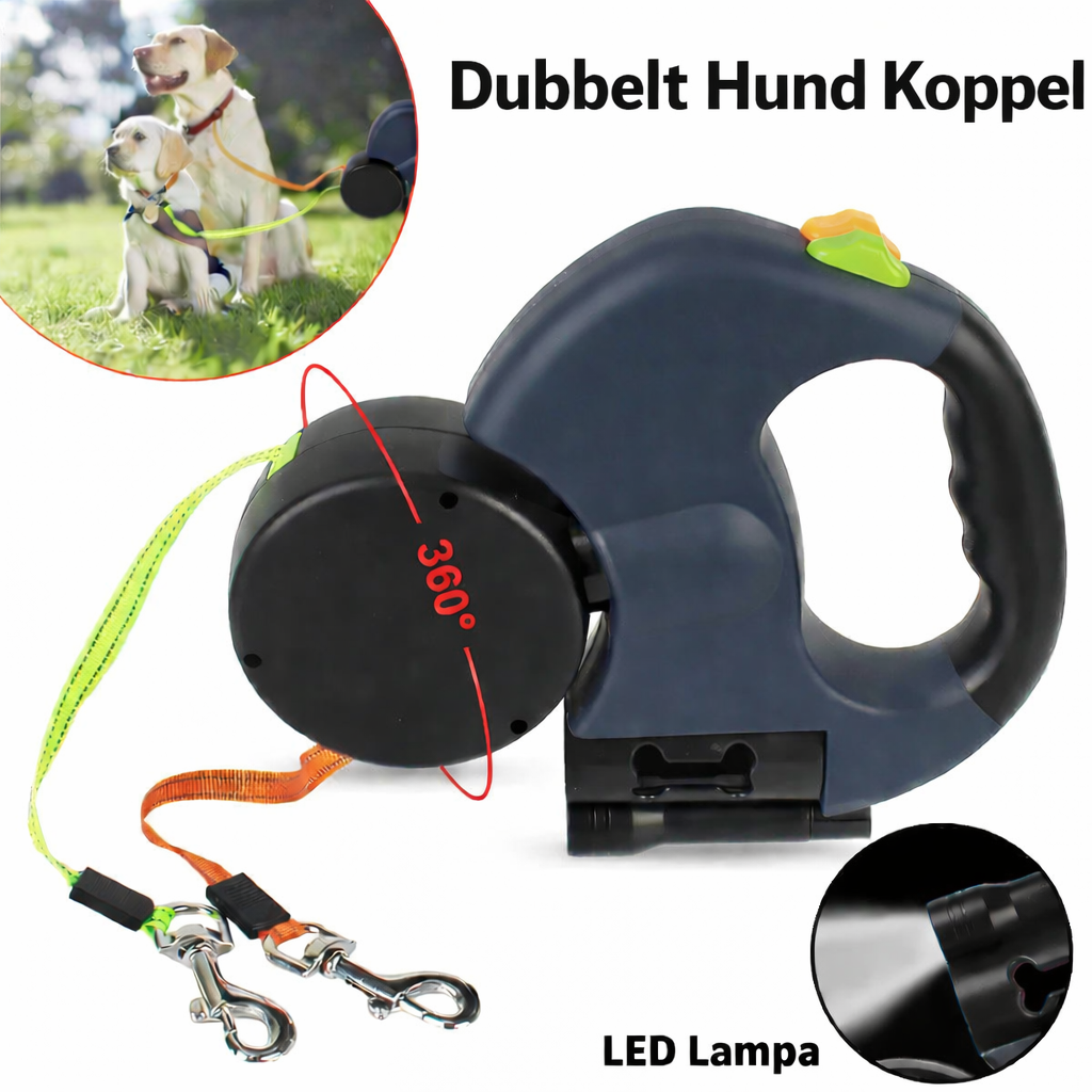 FlexiTwin - Kopplet för dig med 2 hundar