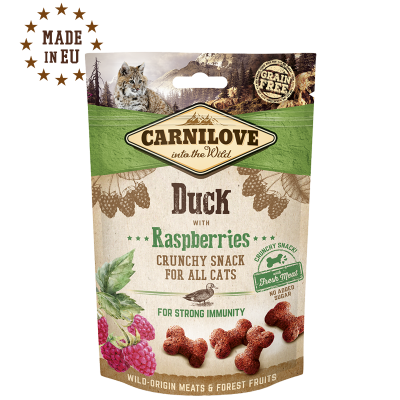 Cat Crunchy Snack Duck & Raspberries 50 g